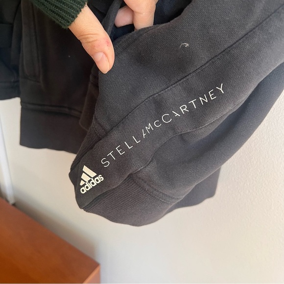Adidas x Stella McCartney Black Zip Up Hoodie Sweatshirt M - Picture 3 of 8